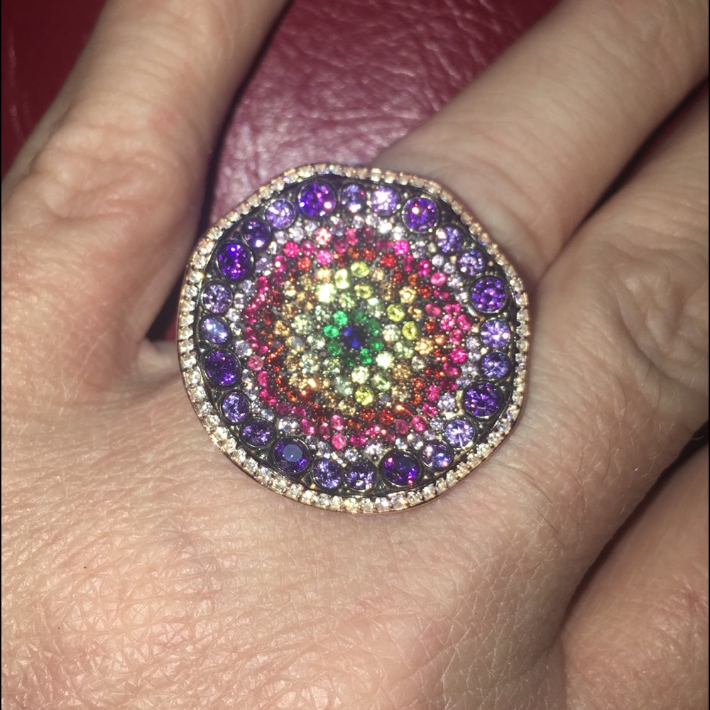 Sphera Milano Rainbow 18kt/925 Statement Ring - 7